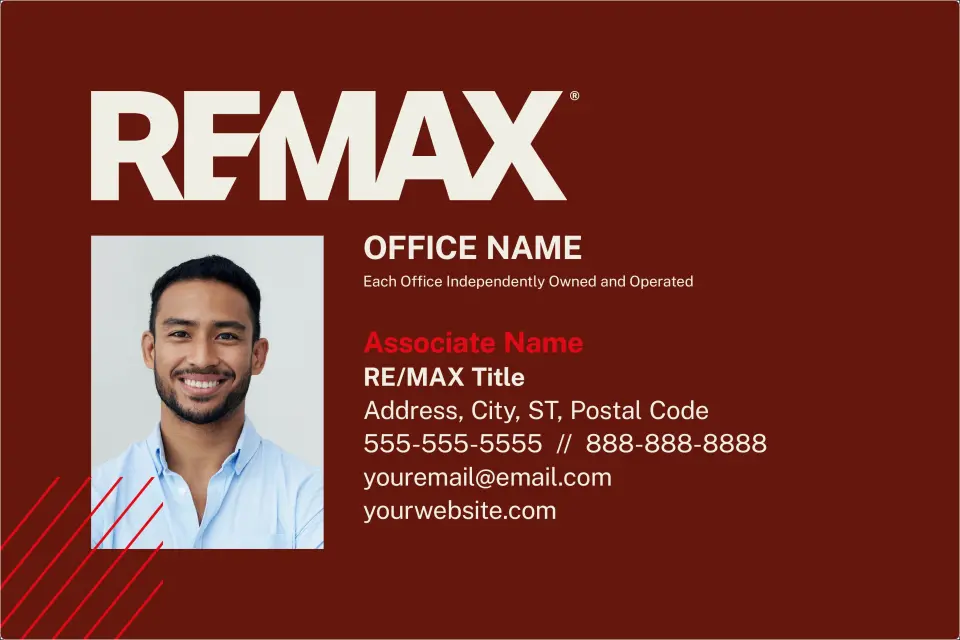 This is a 12" x 18" Car Magnet called REMAX Modern Edge printed in full color