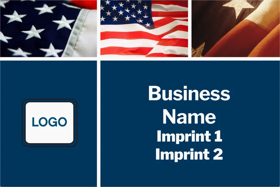 This is a 12" x 18" Car Magnet called Patriotic printed in full color