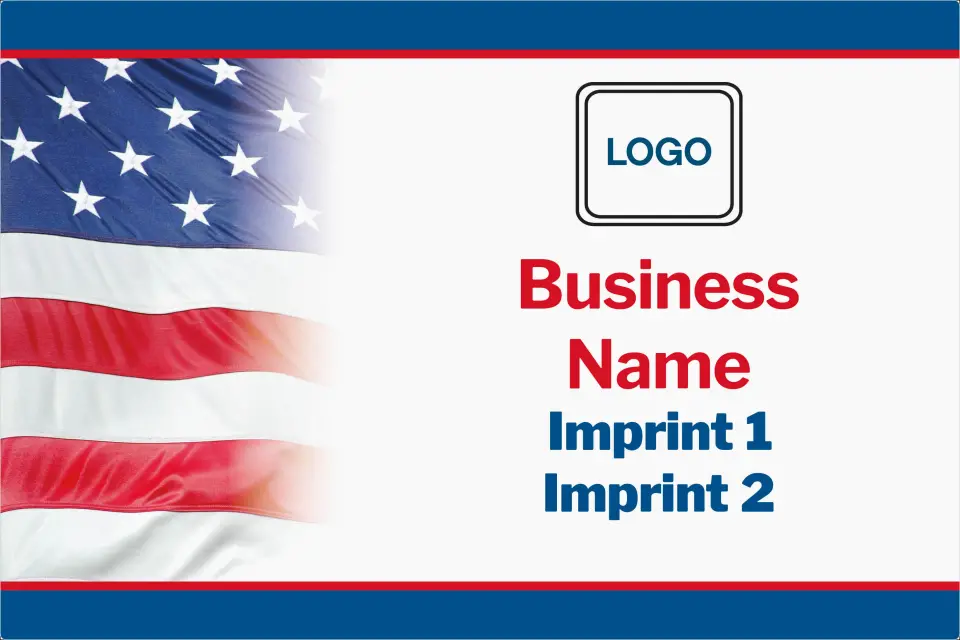 This is a 12" x 18" Car Magnet called Flag printed in full color