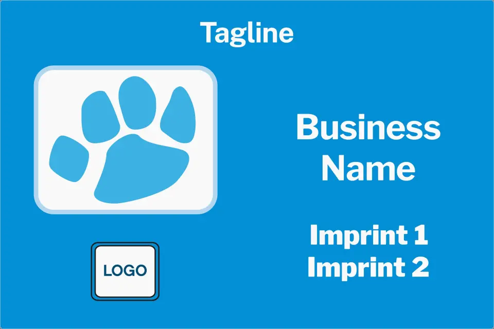 This is a 12" x 18" Car Magnet called Paw Print printed in full color