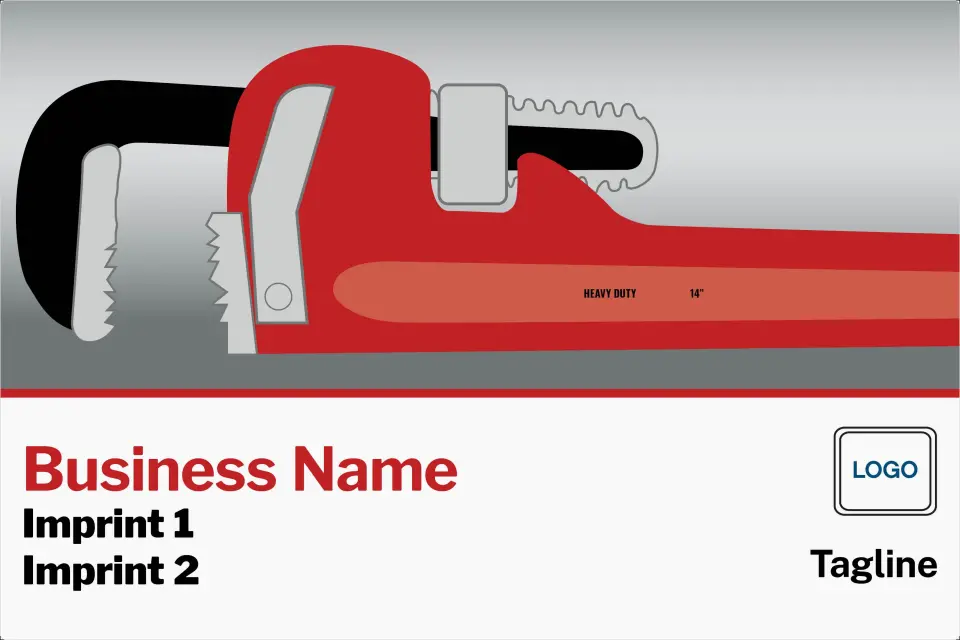 This is a 12" x 18" Car Magnet called Heavy Duty Wrench printed in full color