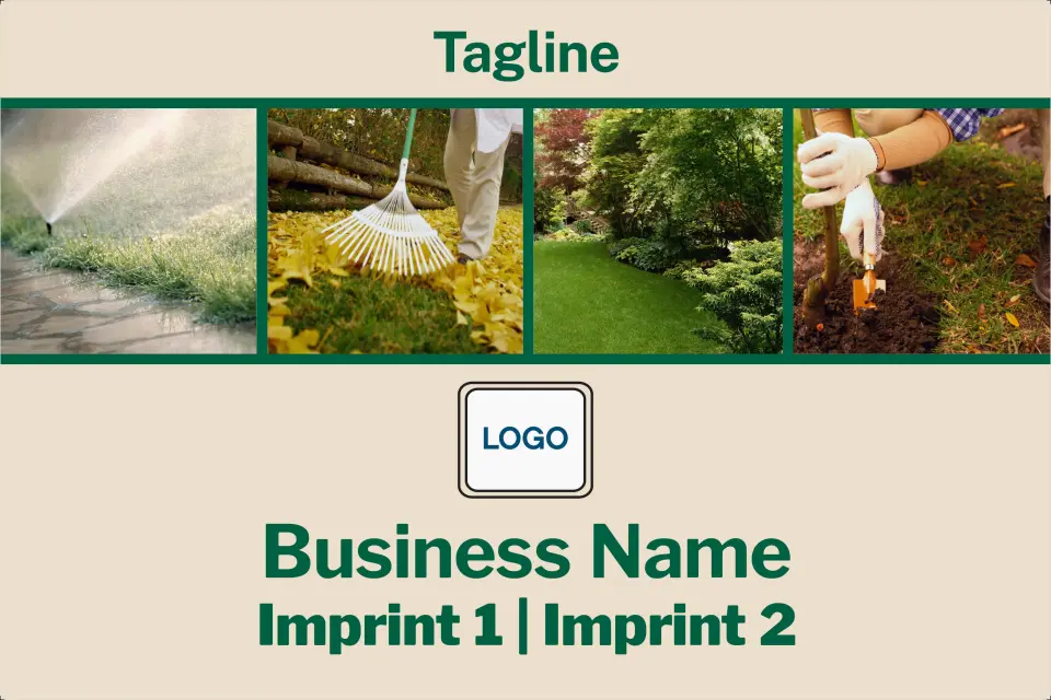 This is a 12" x 18" Car Magnet called Landscaping printed in full color