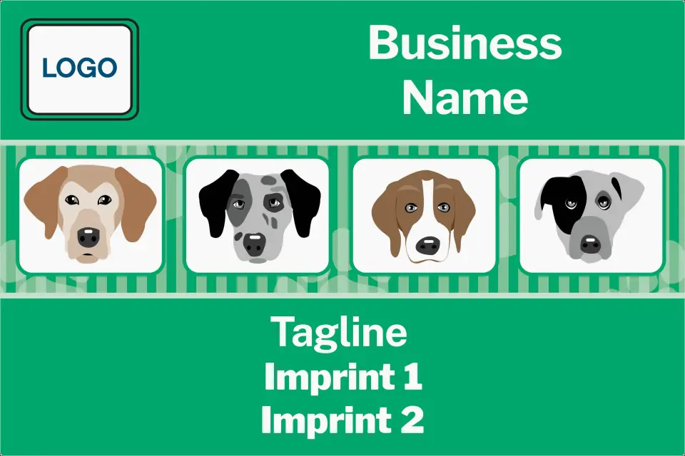 This is a 12" x 18" Car Magnet called Man's Best Friend printed in full color