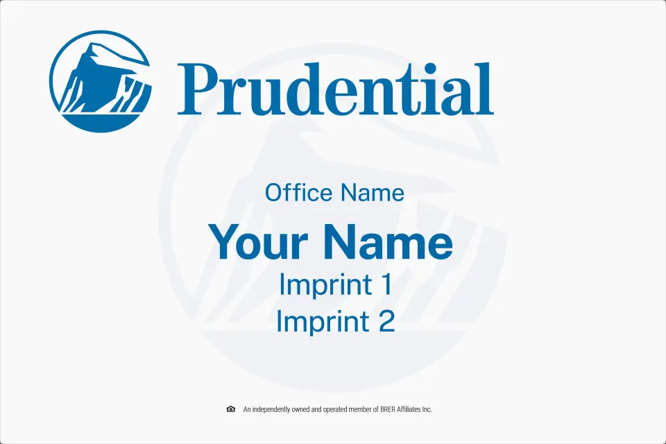 This is a 12" x 18" Car Magnet called Prudential printed in full color