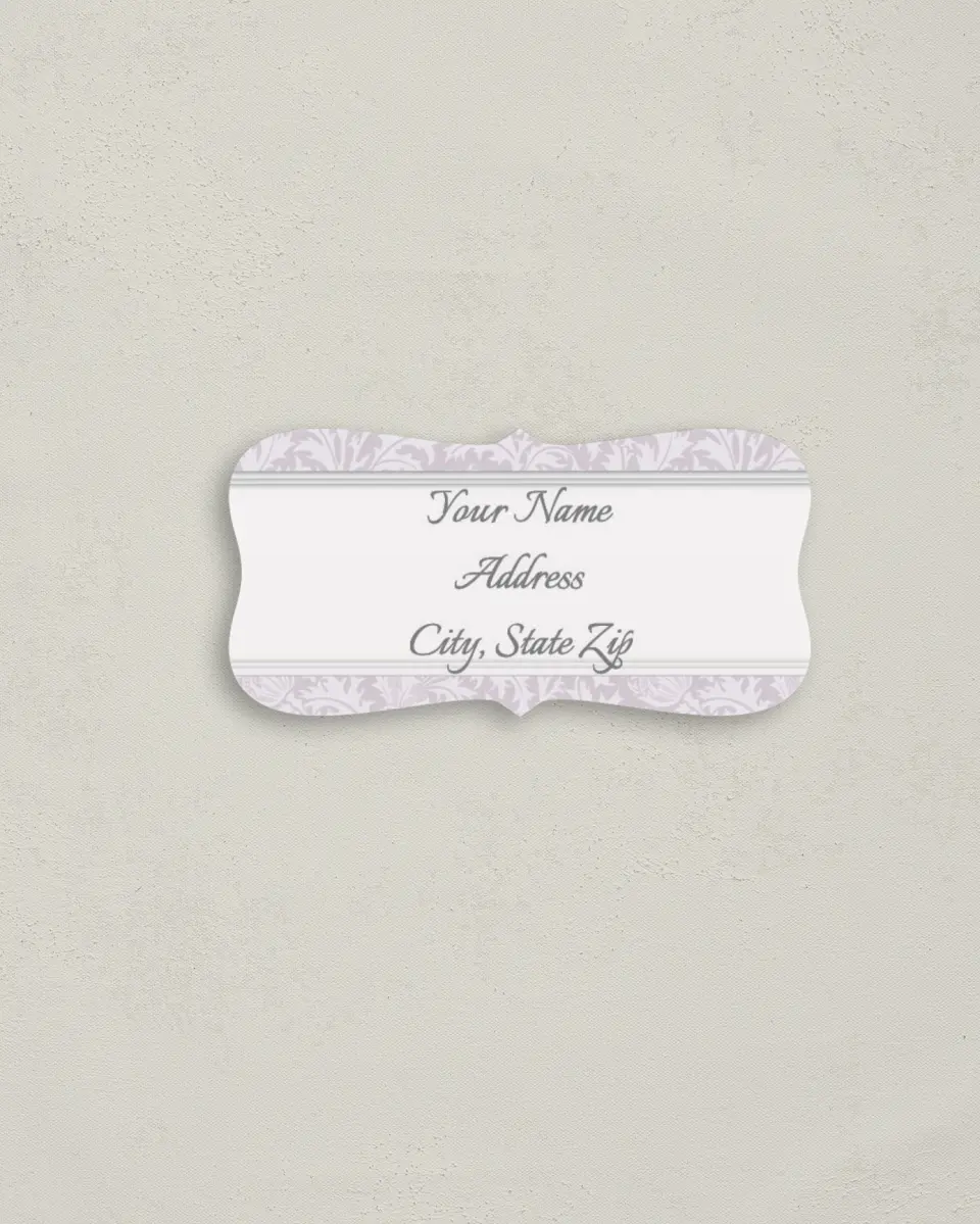 This is a 3" x 1½" Return Address Label called Classic Violet printed in full color