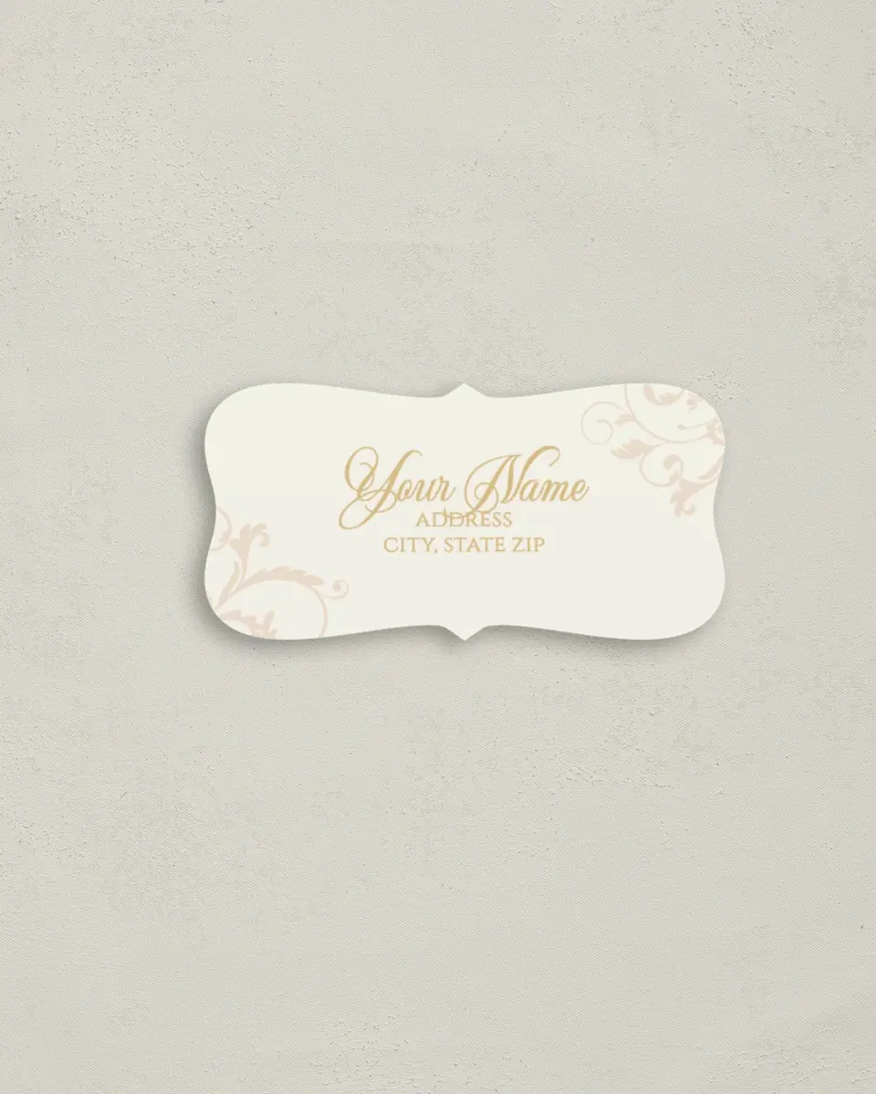 This is a 3" x 1½" Return Address Label called Classic Allure printed in full color