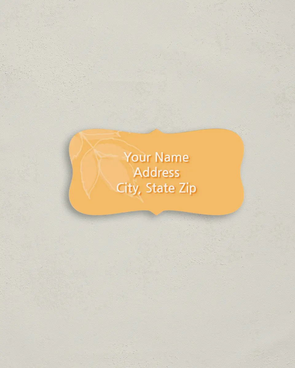 This is a 3" x 1½" Return Address Label called Autumn Stamp printed in full color