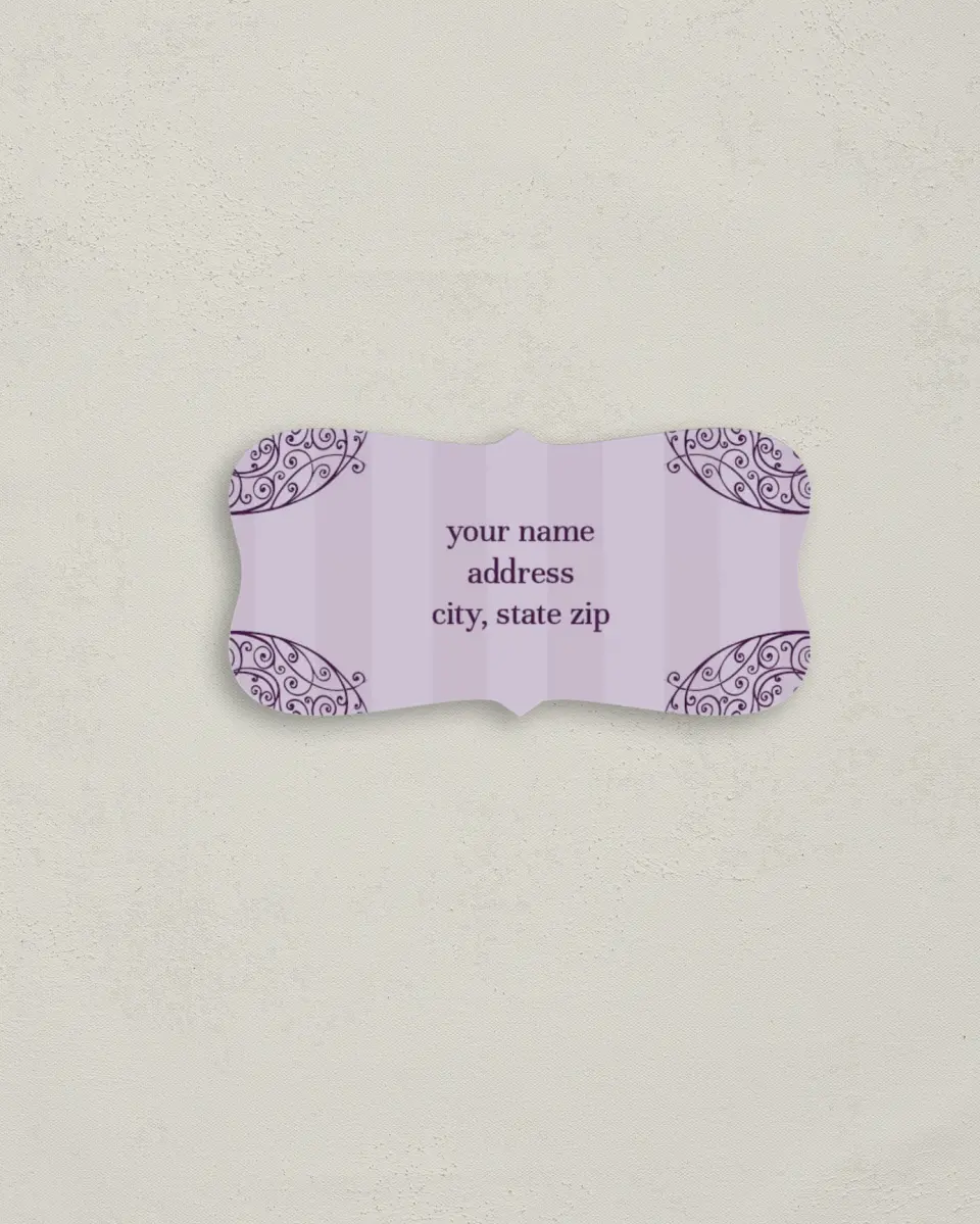 This is a 3" x 1½" Return Address Label called Lovely Lavender printed in full color