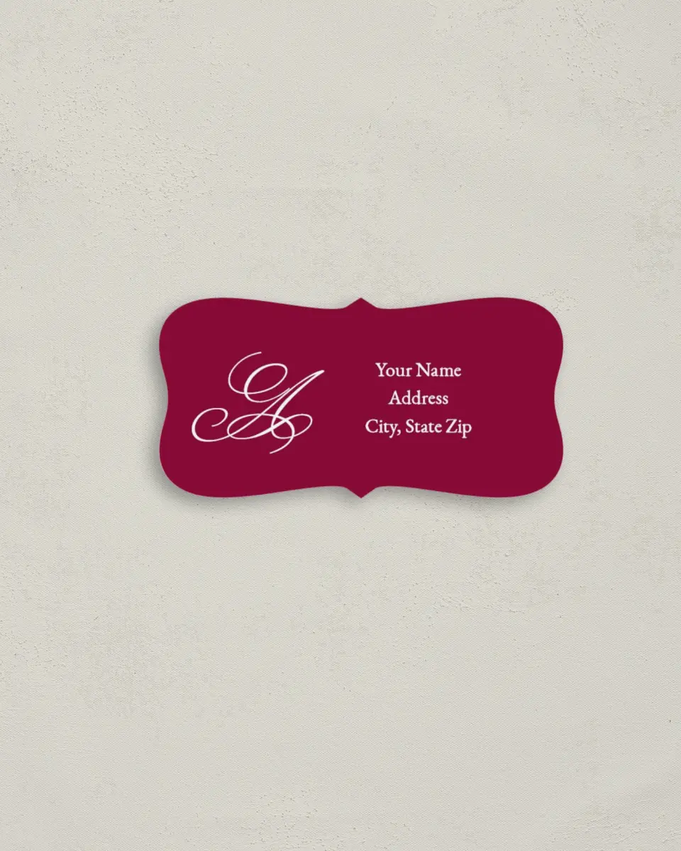 This is a 3" x 1½" Return Address Label called Forever Yours printed in full color