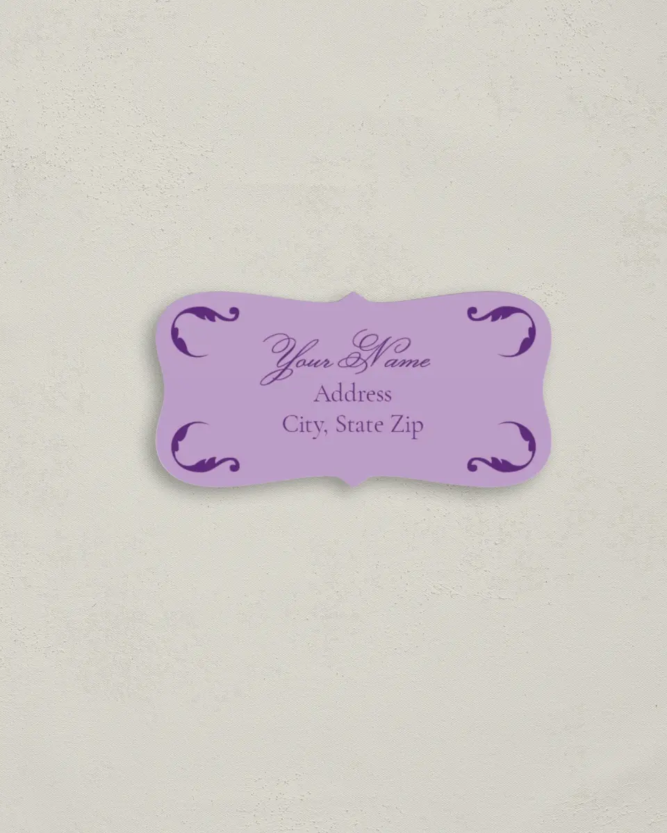 This is a 3" x 1½" Return Address Label called Simple Tradition printed in full color