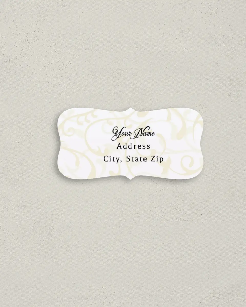 This is a 3" x 1½" Return Address Label called Classic Elegance printed in full color
