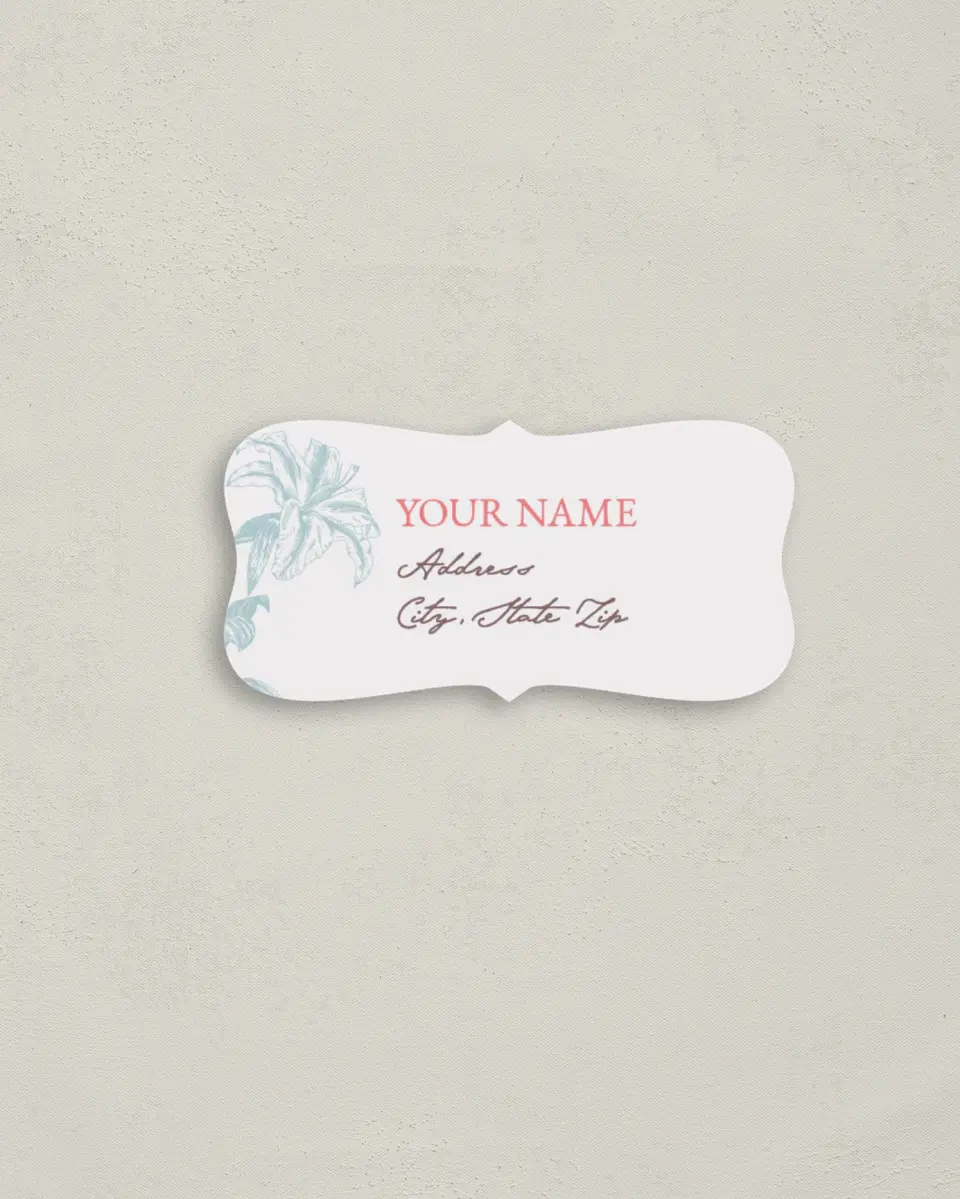 This is a 3" x 1½" Return Address Label called Honey Blossoms printed in full color