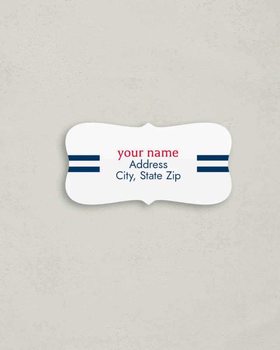 This is a 3" x 1½" Return Address Label called Nautical Feelings printed in full color