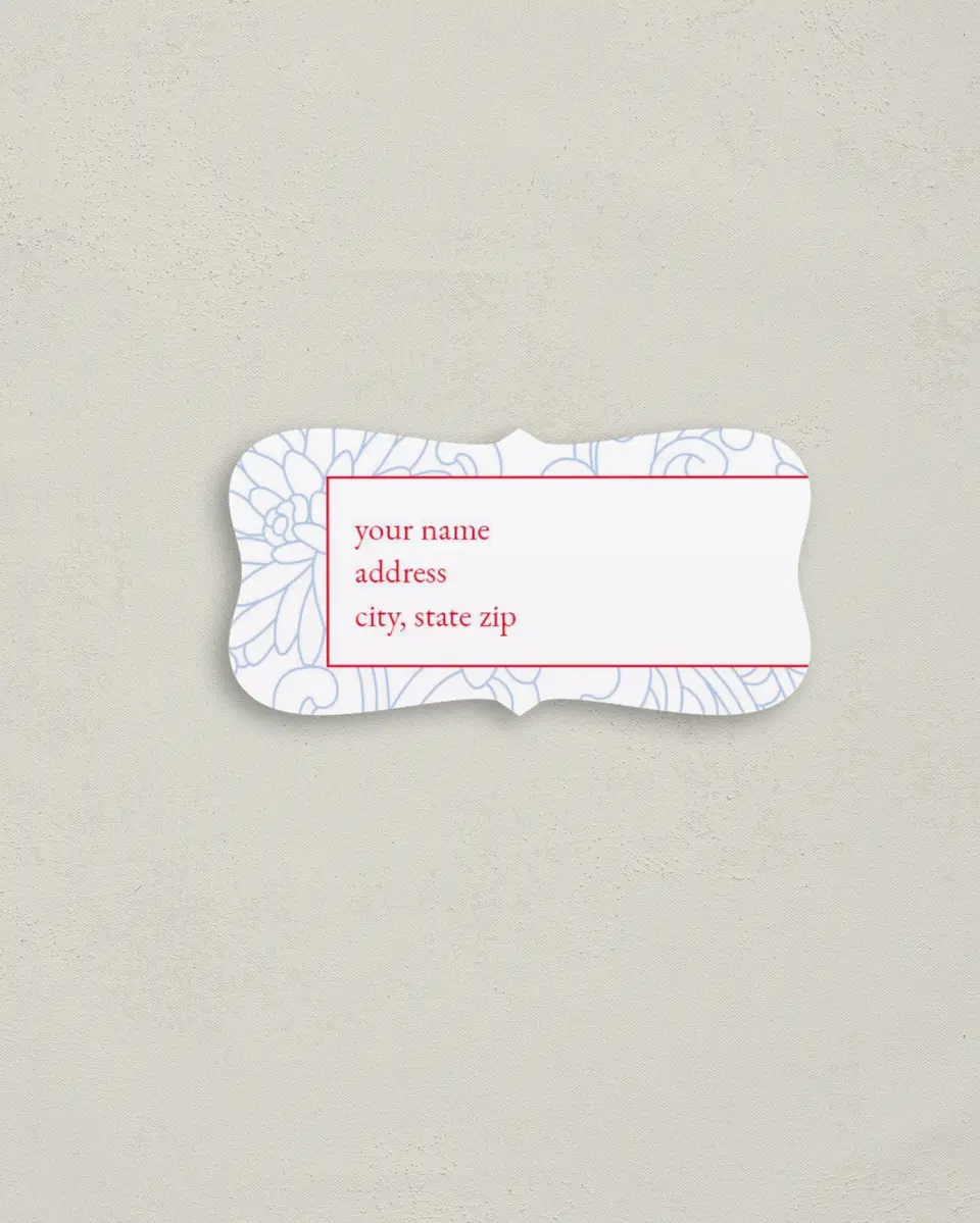 This is a 3" x 1½" Return Address Label called Pristine Beauty printed in full color