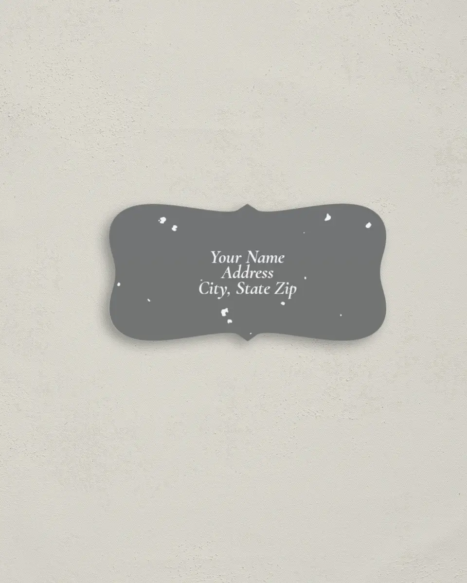 This is a 3" x 1½" Return Address Label called Truly, Madly, Deeply printed in full color
