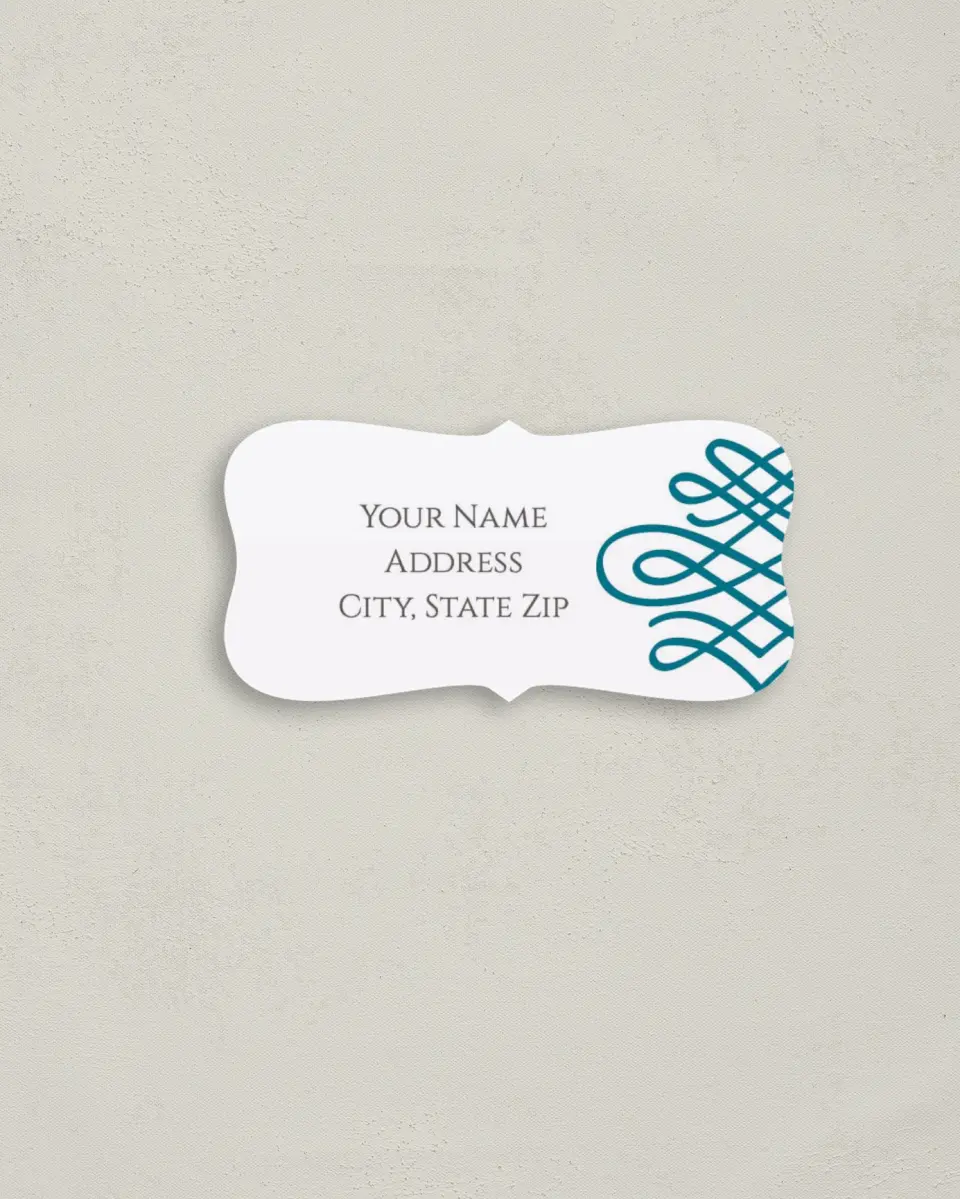 This is a 3" x 1½" Return Address Label called Simple Luxury printed in full color