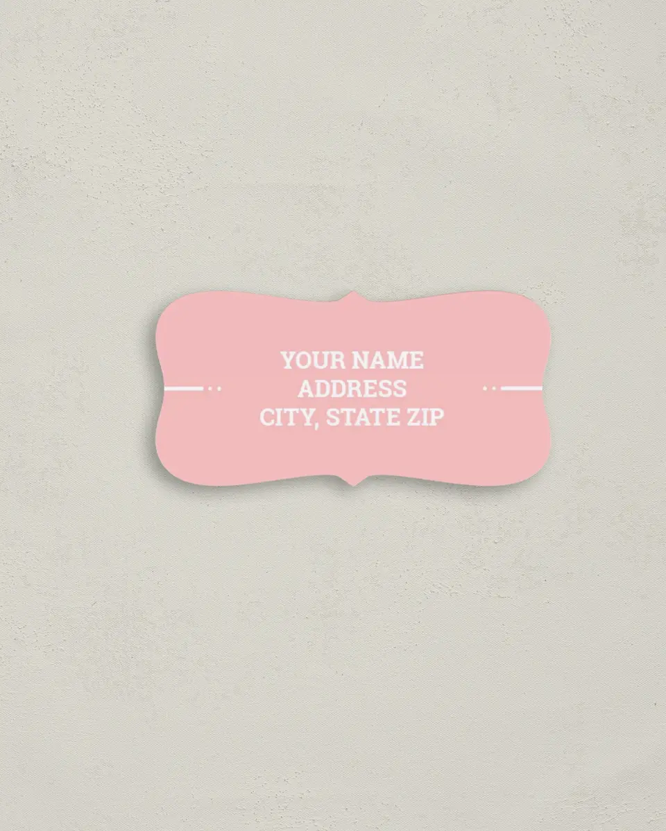 This is a 3" x 1½" Return Address Label called Sweetly Charmed printed in full color