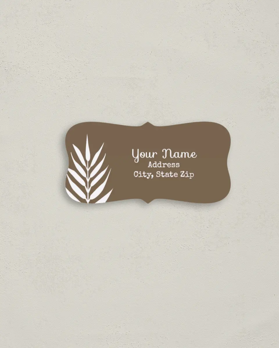 This is a 3" x 1½" Return Address Label called Palms in Paradise printed in full color