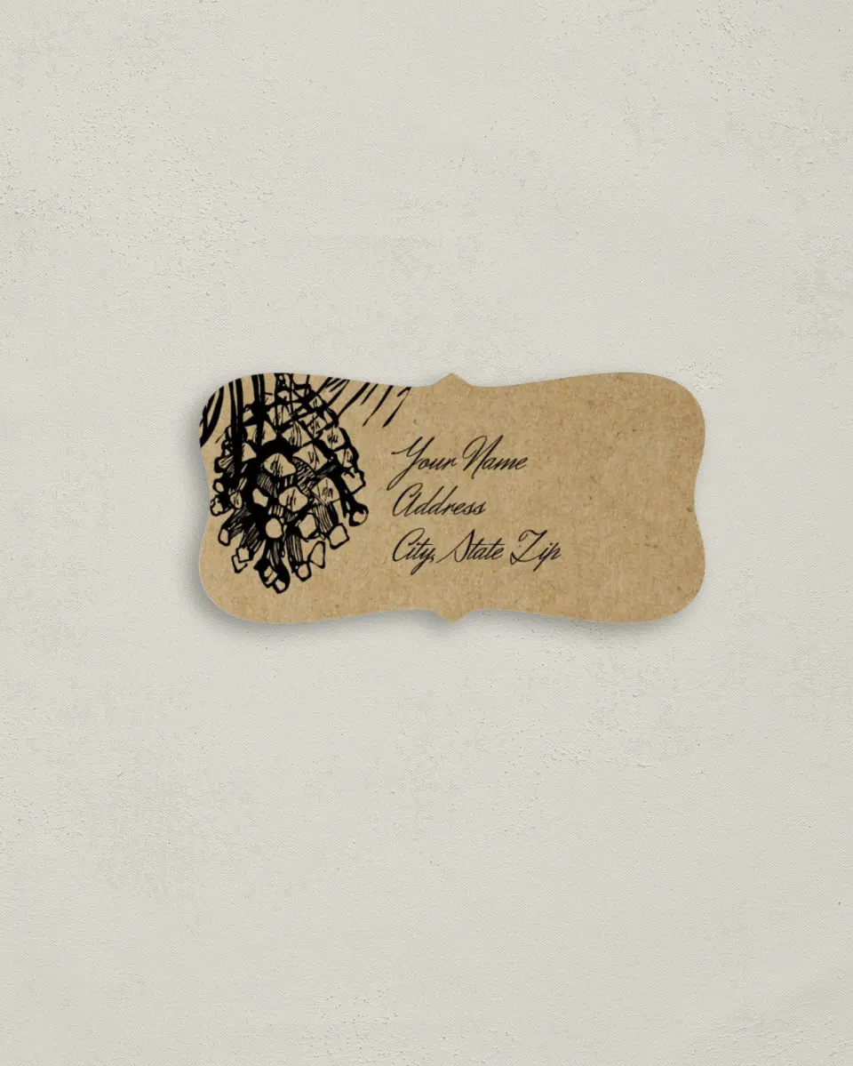This is a 3" x 1½" Return Address Label called Everlasting Love printed in full color