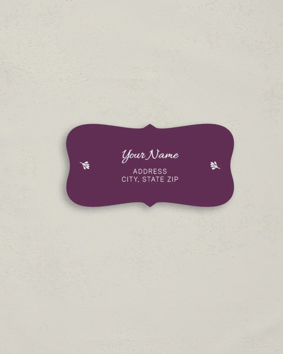 This is a 3" x 1½" Return Address Label called Charming Love Story printed in full color