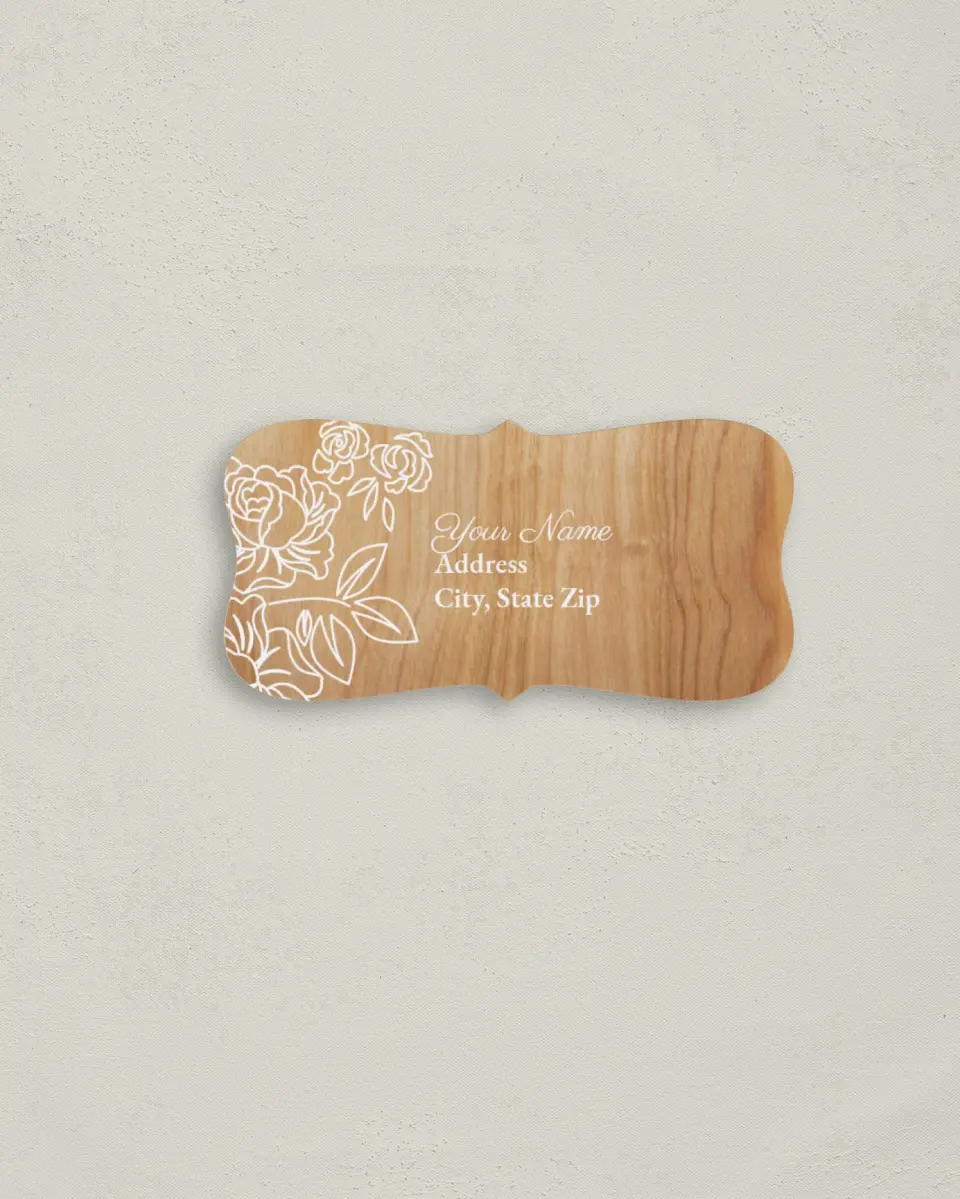 This is a 3" x 1½" Return Address Label called Rustic Woodgrain printed in full color