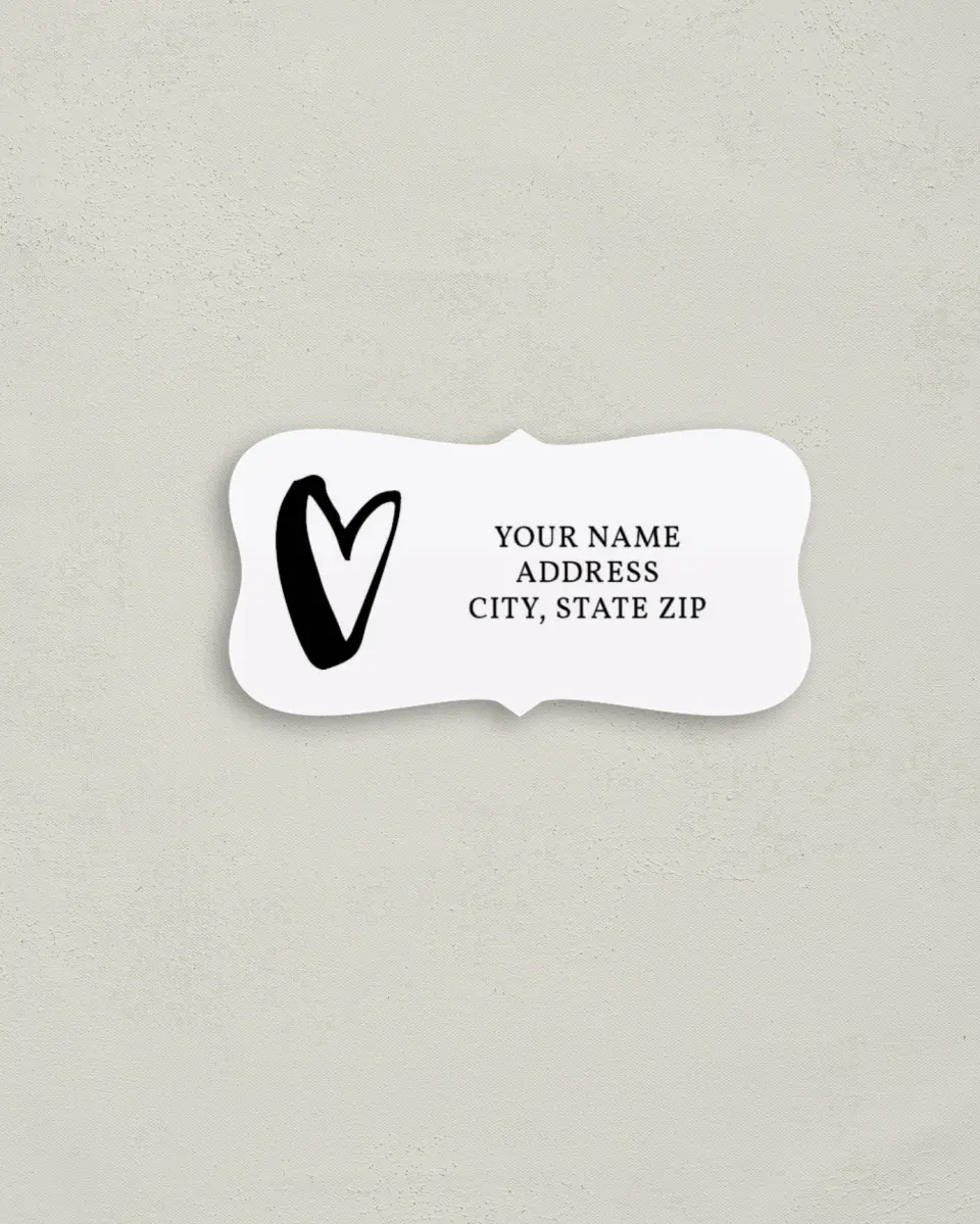 This is a 3" x 1½" Return Address Label called Soon to Be printed in full color