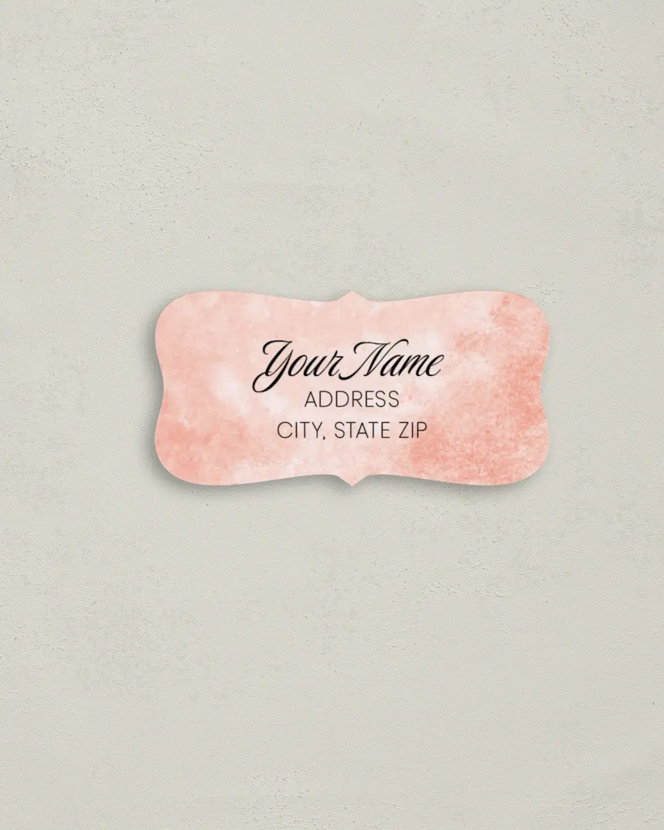 This is a 3" x 1½" Return Address Label called Painted Cactus printed in full color