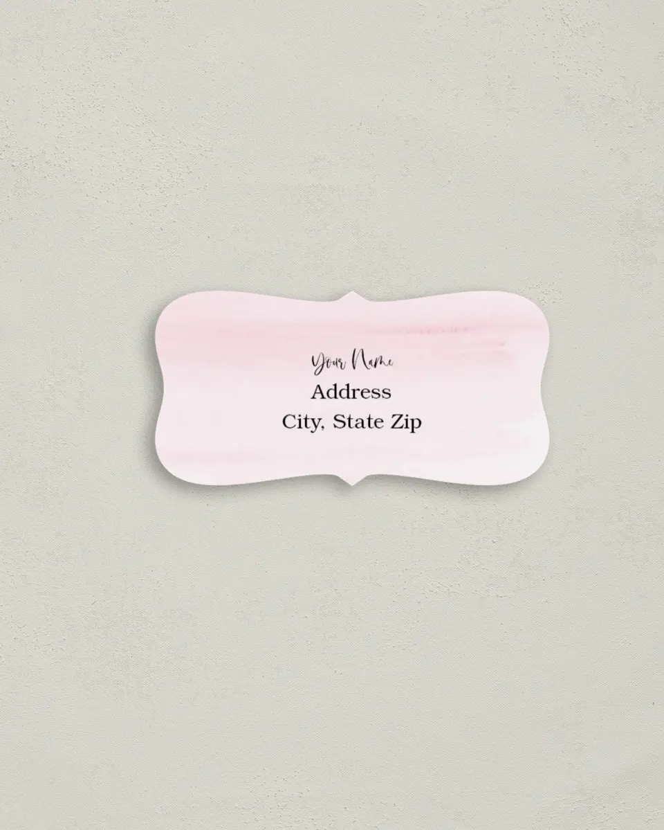 This is a 3" x 1½" Return Address Label called Painterly Bouquet printed in full color
