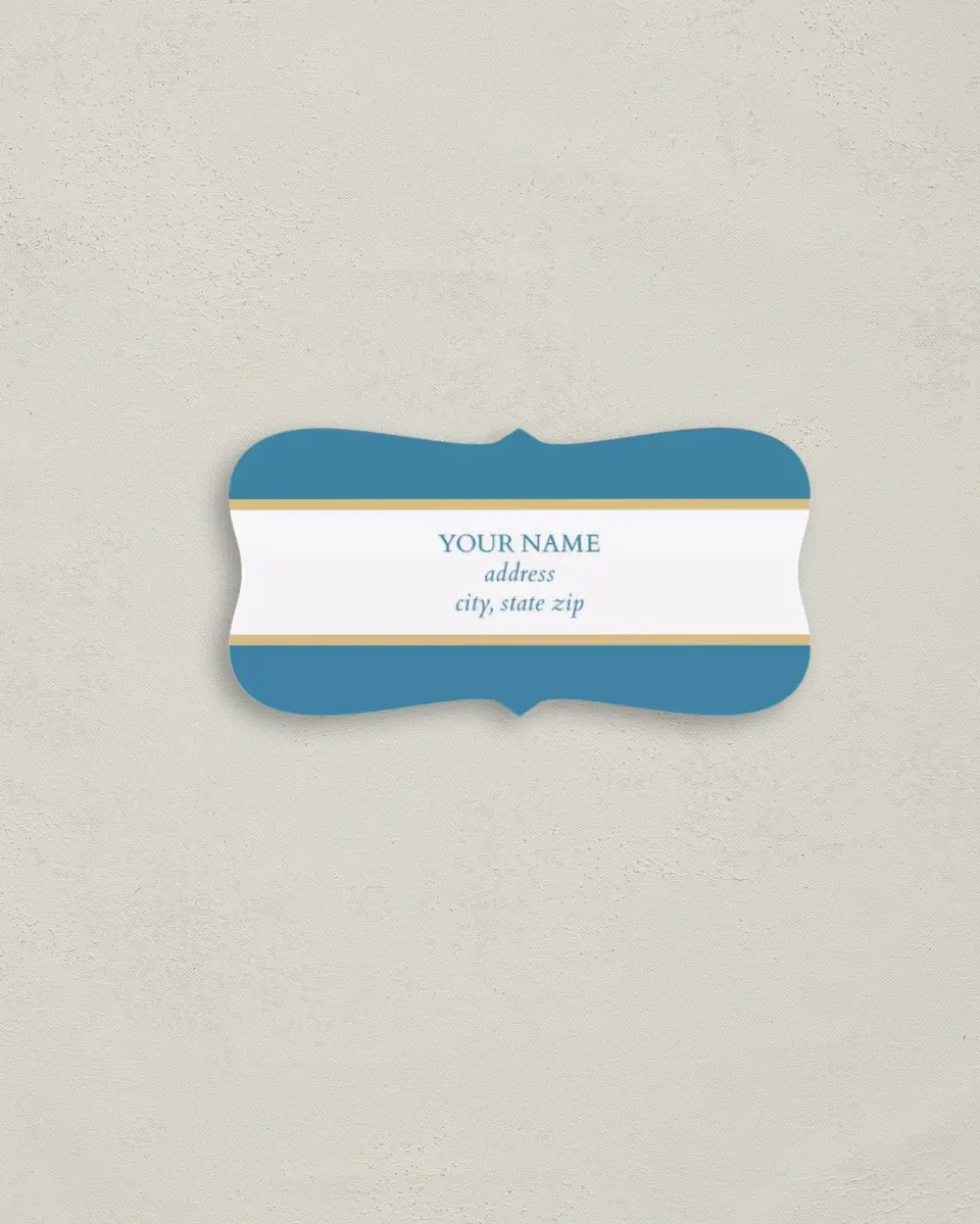 This is a 3" x 1½" Return Address Label called Opulence printed in full color