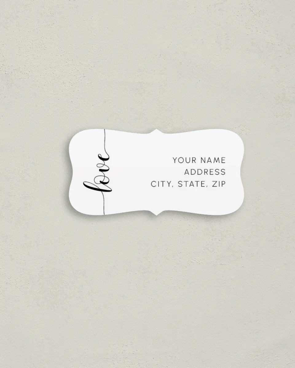 This is a 3" x 1½" Return Address Label called True Celebration printed in full color