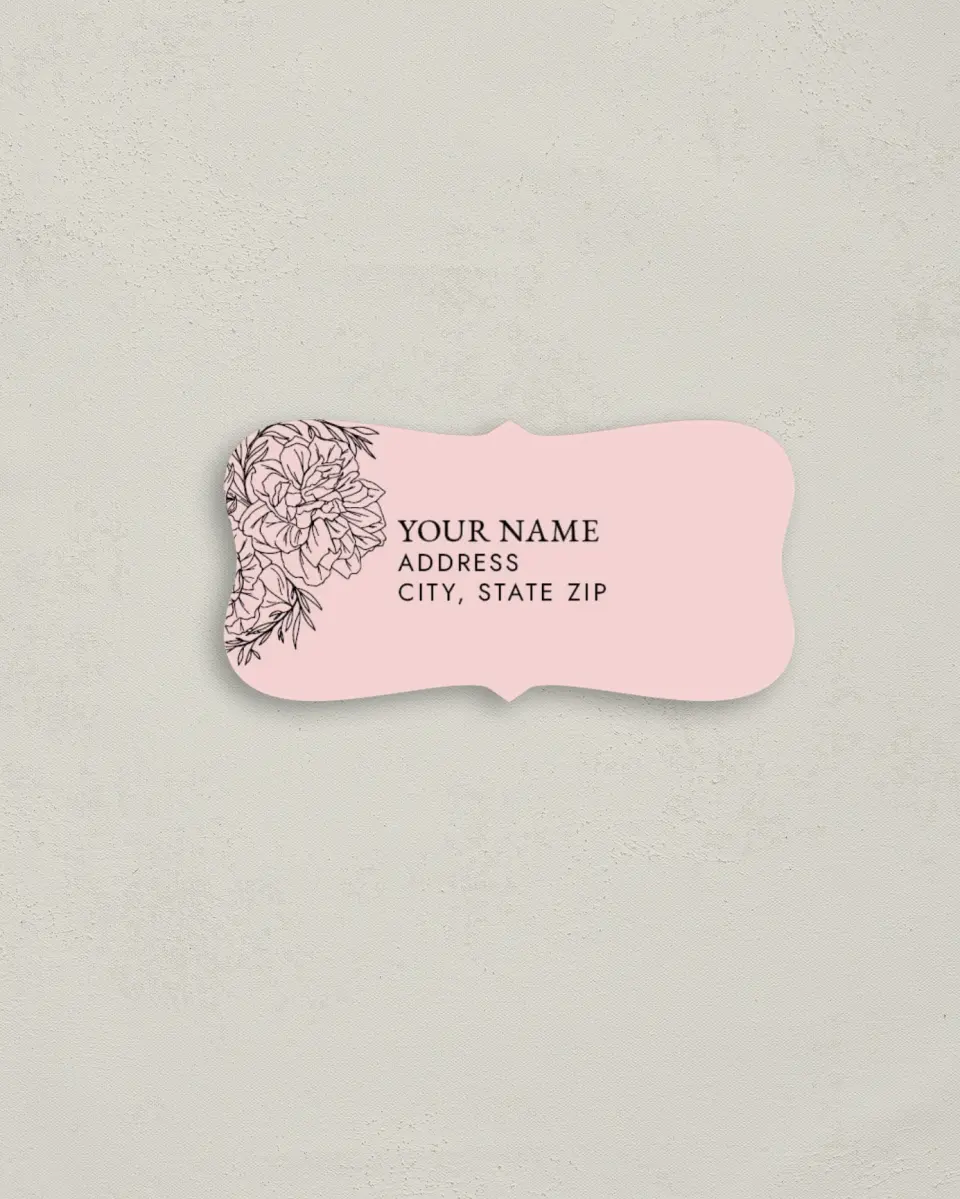 This is a 3" x 1½" Return Address Label called Love's Whisper printed in full color