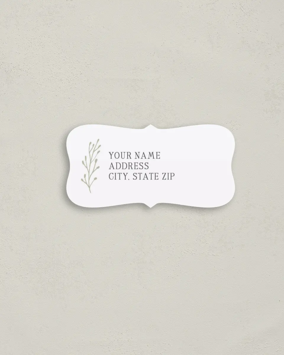 This is a 3" x 1½" Return Address Label called Enchanting Crown printed in full color