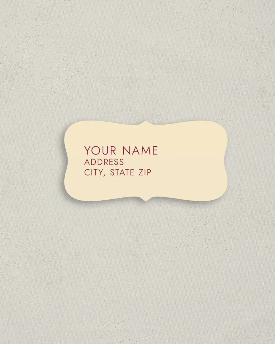 This is a 3" x 1½" Return Address Label called Country Florals printed in full color