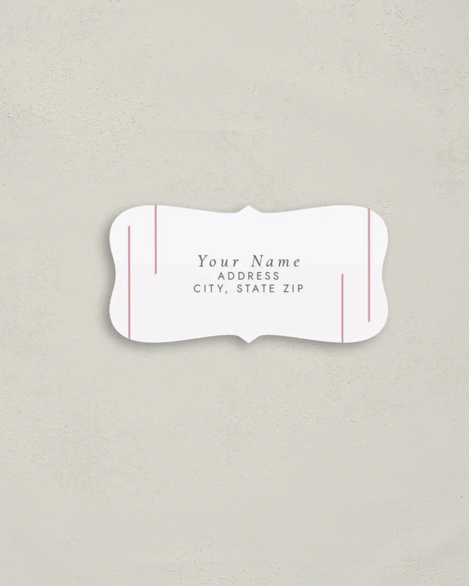 This is a 3" x 1½" Return Address Label called Glowing Tracks printed in full color
