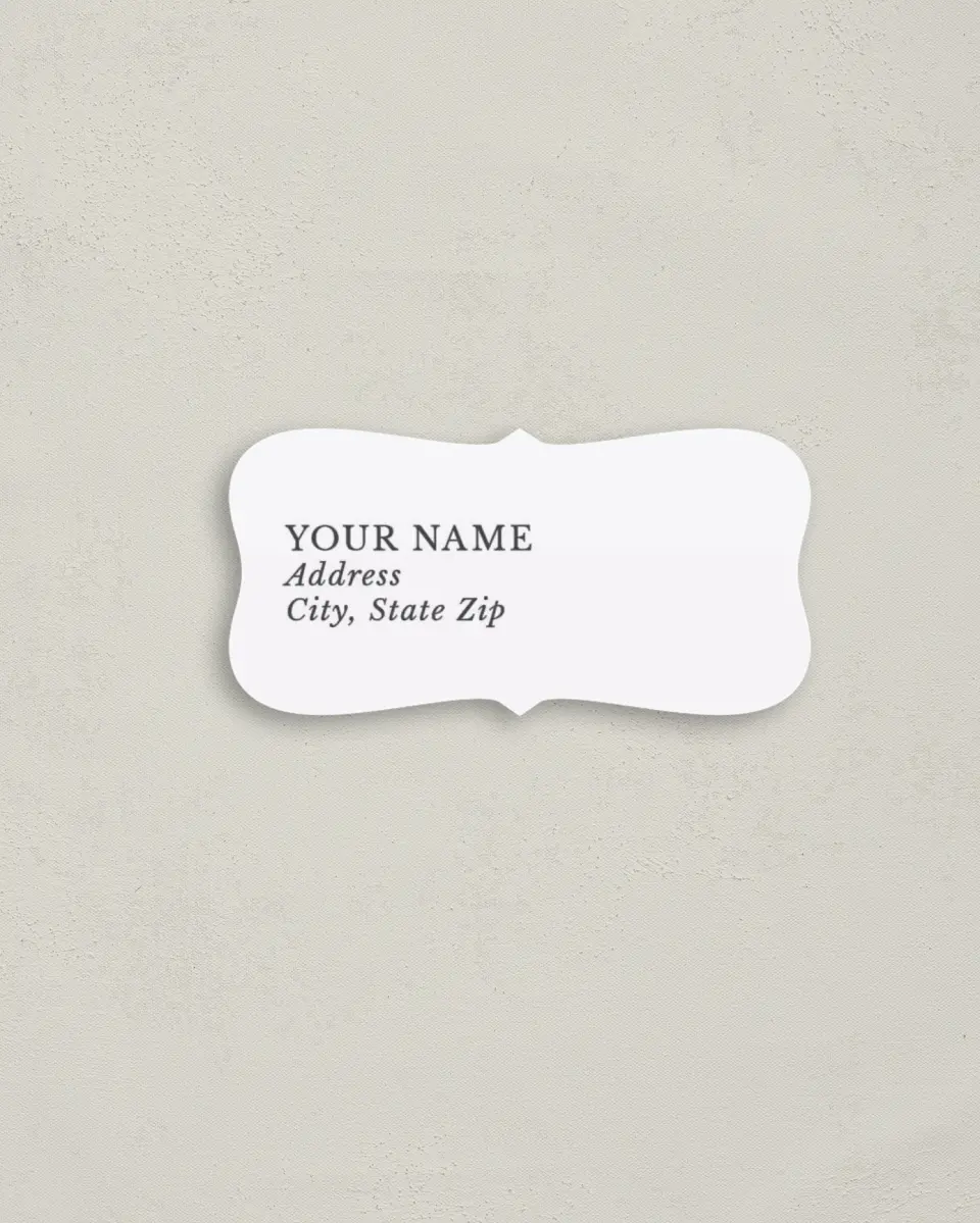 This is a 3" x 1½" Return Address Label called Sweet Sophisticate printed in full color