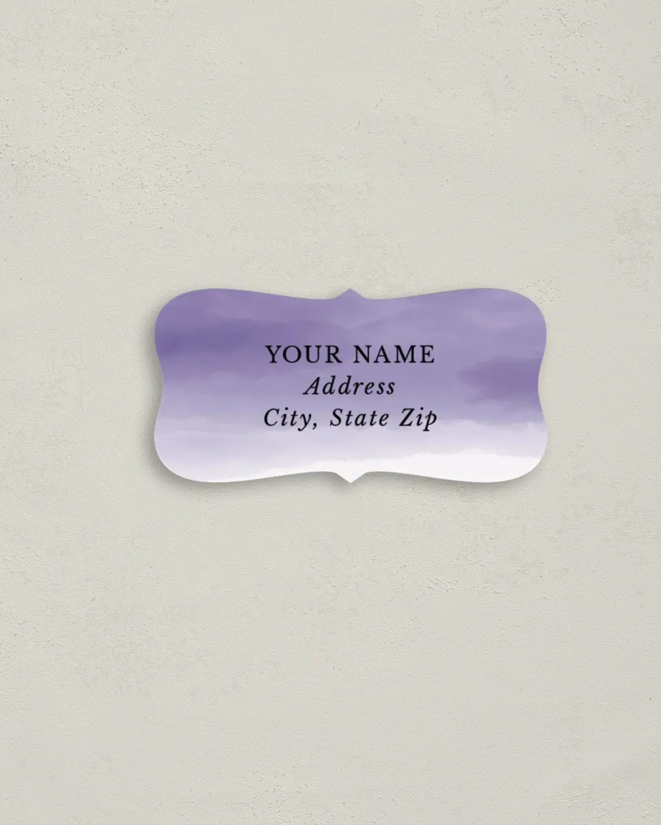 This is a 3" x 1½" Return Address Label called Luminous Ombre printed in full color