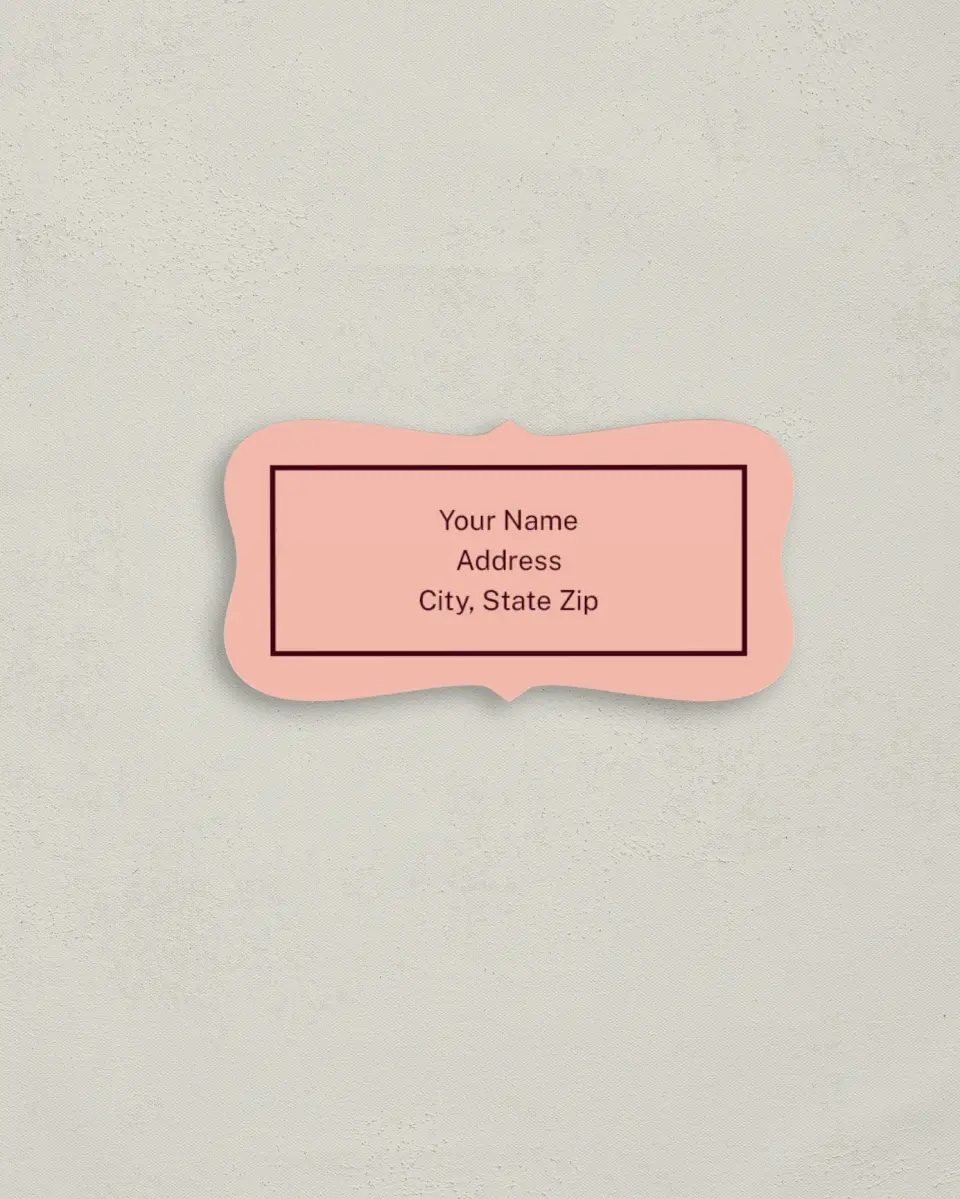 This is a 3" x 1½" Return Address Label called Modern Wash printed in full color