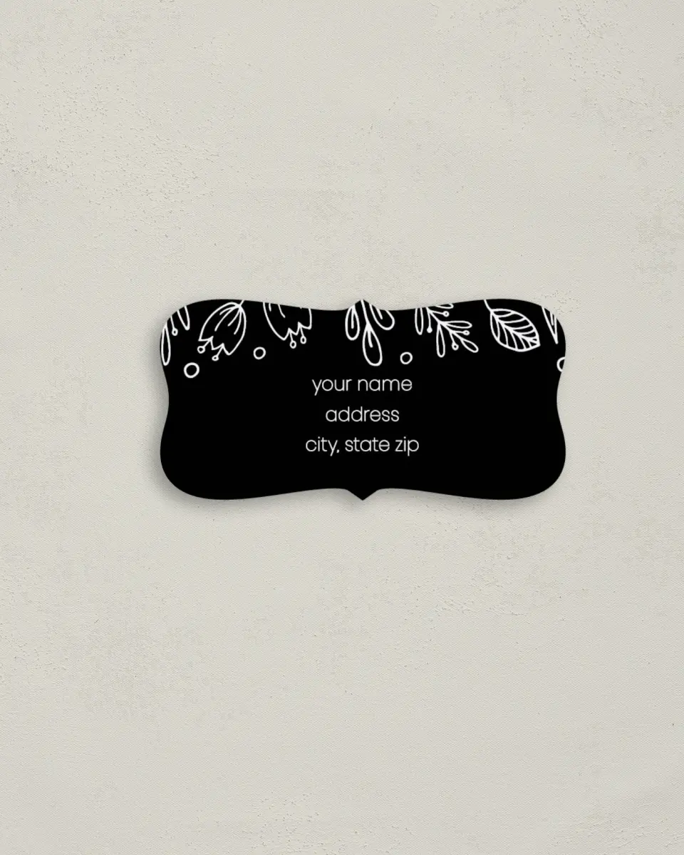 This is a 3" x 1½" Return Address Label called Budding Bouquet printed in full color
