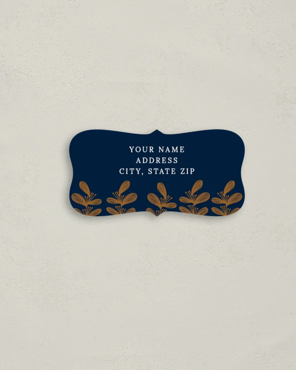 This is a 3" x 1½" Return Address Label called Midnight Shimmer printed in full color