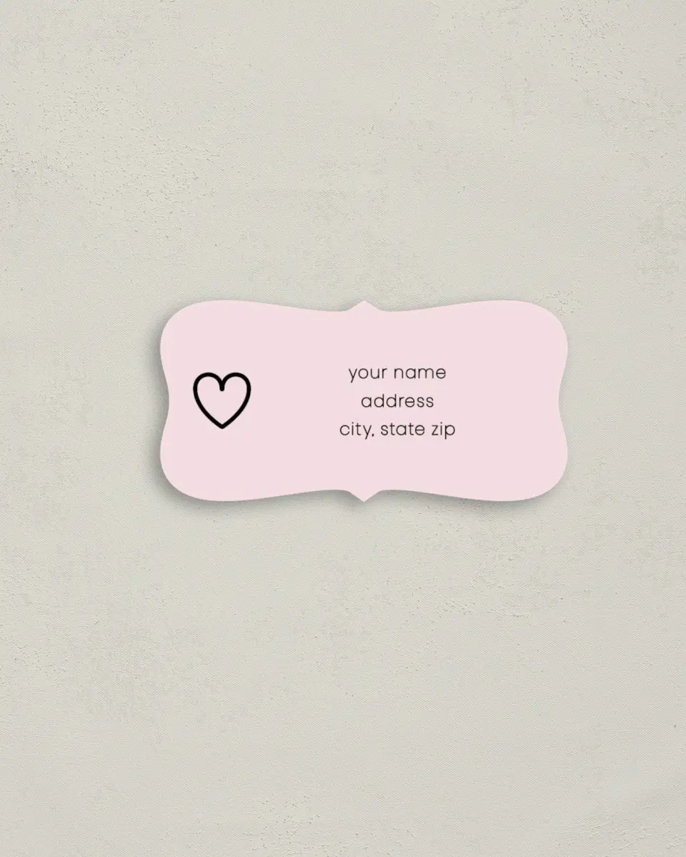 This is a 3" x 1½" Return Address Label called Delightful Stripes printed in full color