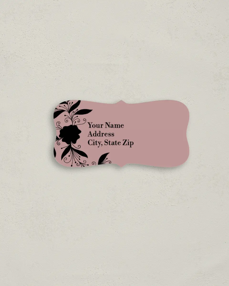 This is a 3" x 1½" Return Address Label called Whimsy Wonderland printed in full color