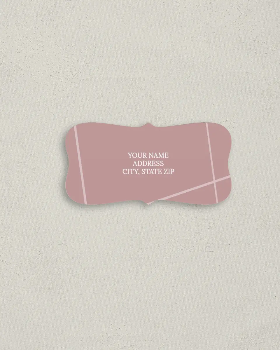 This is a 3" x 1½" Return Address Label called Gilded Affair printed in full color