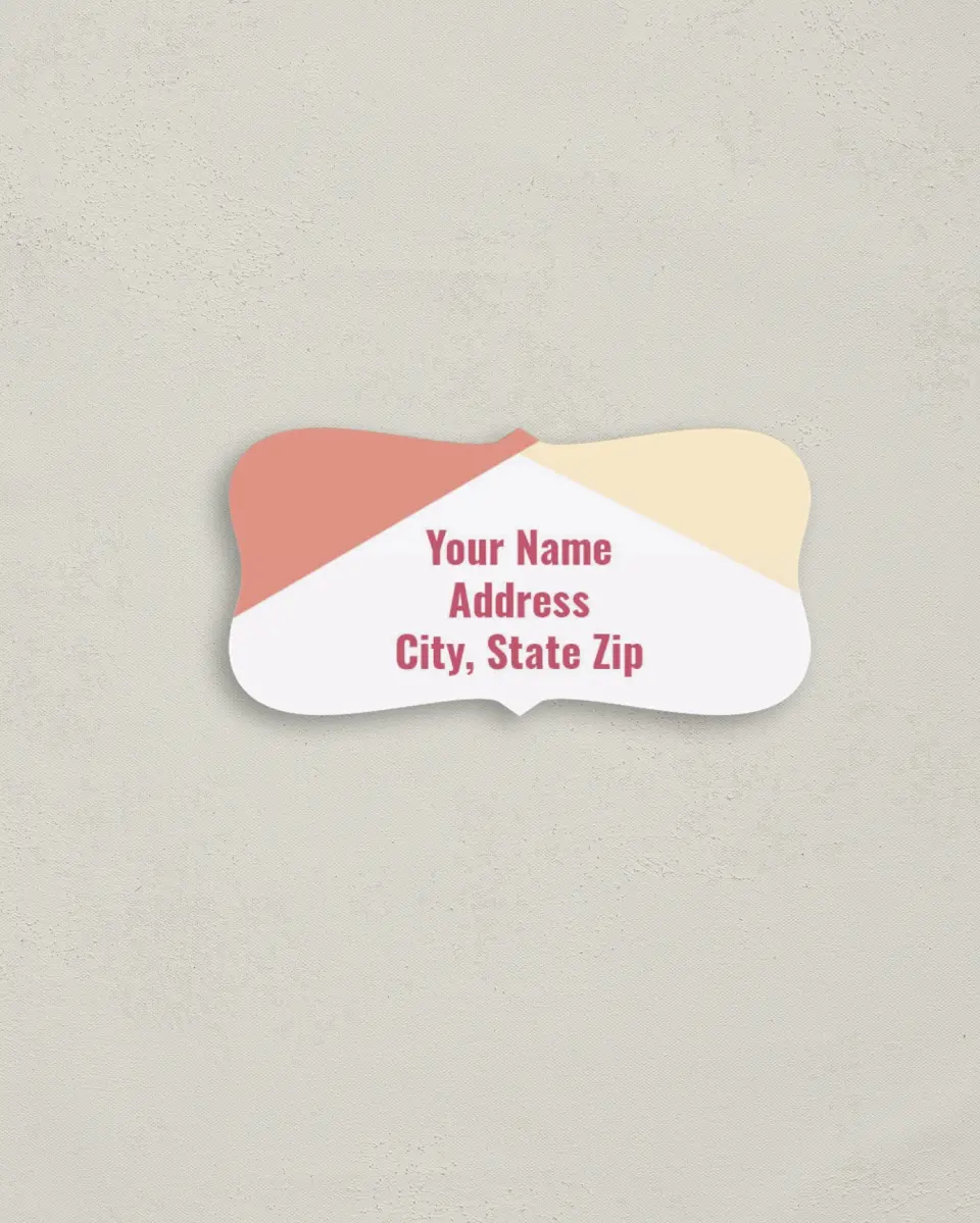 This is a 3" x 1½" Return Address Label called Modish Love printed in full color