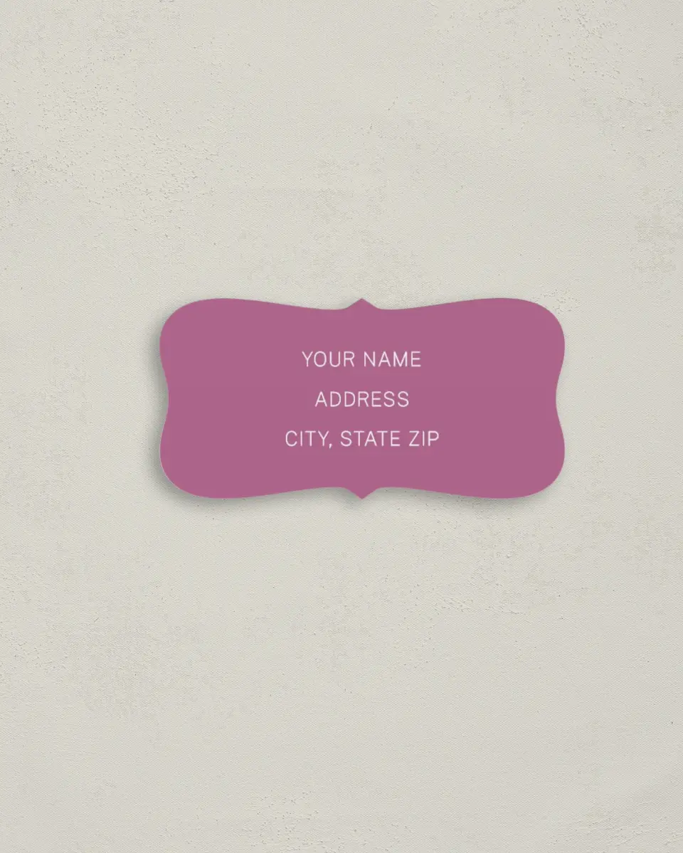 This is a 3" x 1½" Return Address Label called Garden Surprise printed in full color