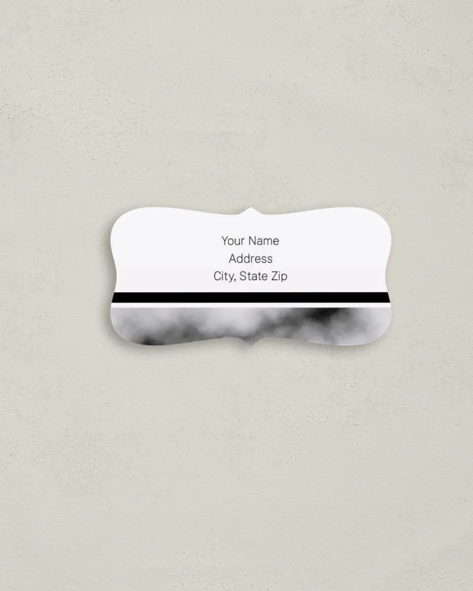 This is a 3" x 1½" Return Address Label called Modern Marble printed in full color