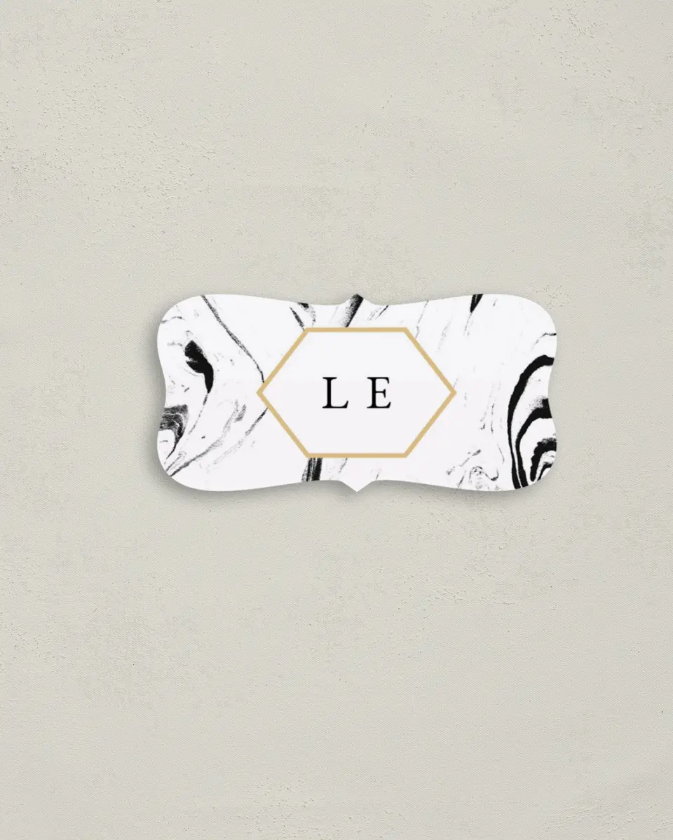 This is a 3" x 1½" Return Address Label called Elegant Marble printed in full color