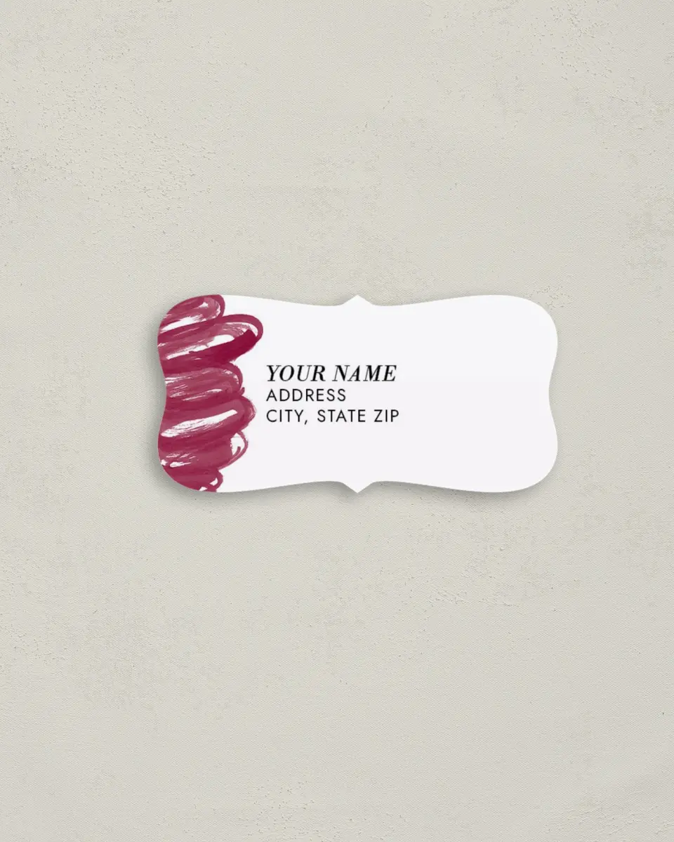 This is a 3" x 1½" Return Address Label called Joyful Shimmer printed in full color