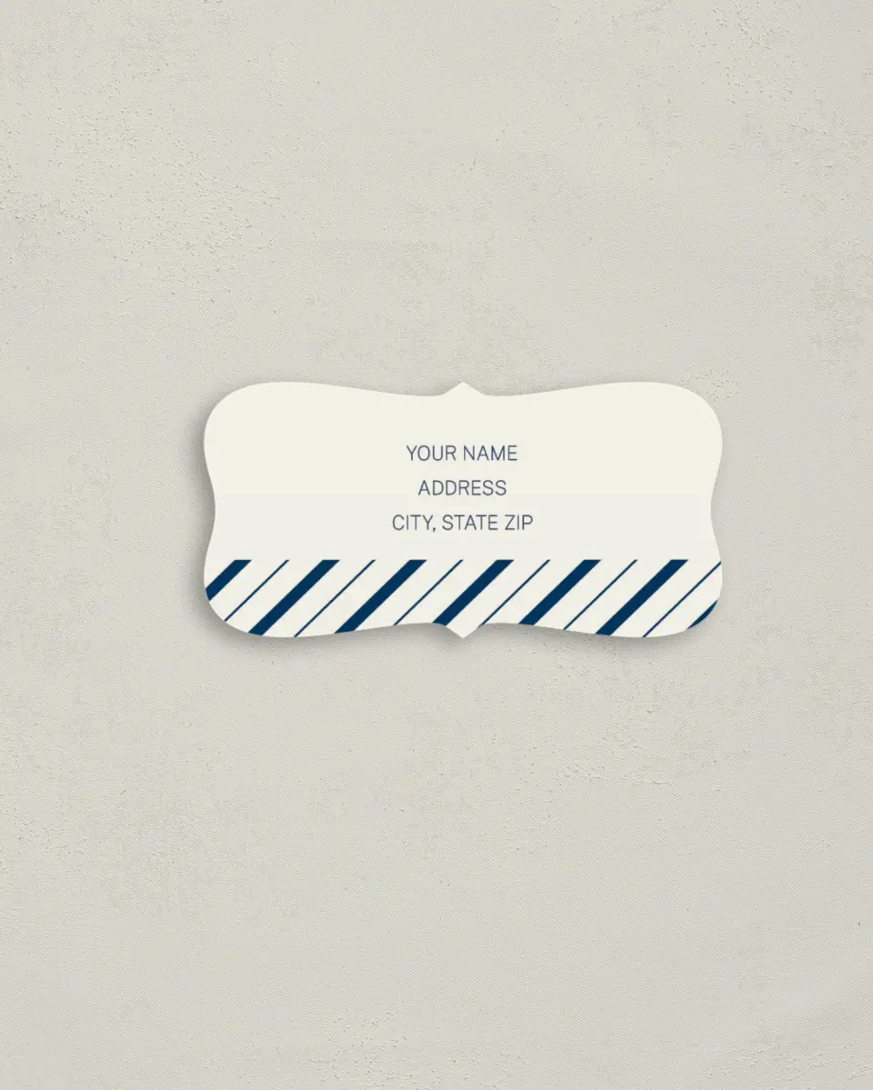 This is a 3" x 1½" Return Address Label called Lustrous Lines printed in full color