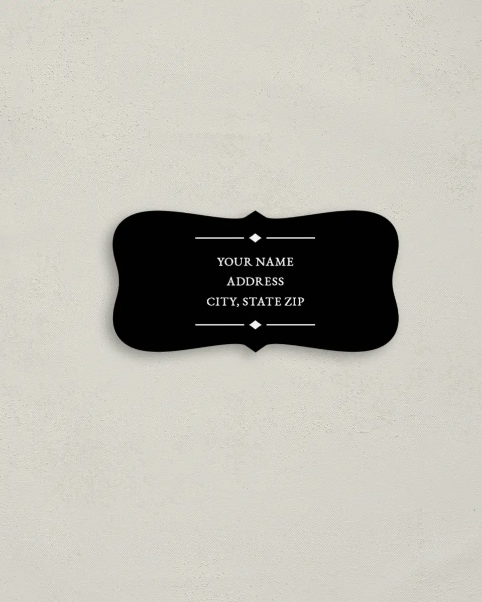 This is a 3" x 1½" Return Address Label called Lush Botanicals printed in full color