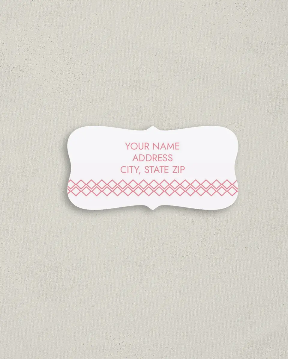 This is a 3" x 1½" Return Address Label called Shades of Love printed in full color